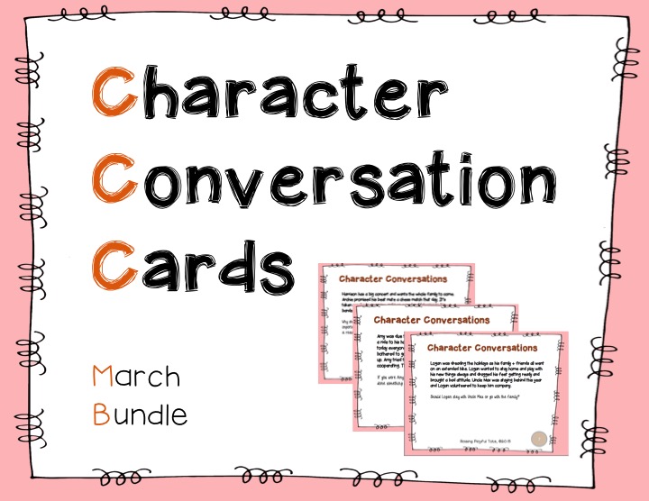 Character Conversation Cards pink bundle